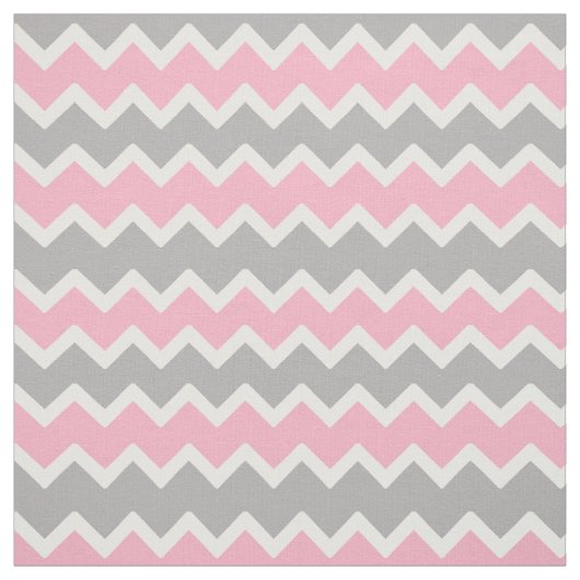 Pink Gray Zickzack Zigzag Muster Stoff (Muster)