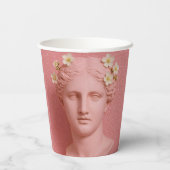 Pink Greek Paper Cups. Pappbecher (Rückseite)