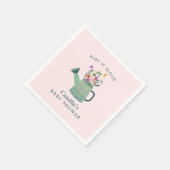 Pink Green Baby in Bloom Baby Dusche Papier Napkin Serviette (Ecke)