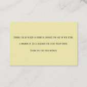 Pink Green Bakery Baker Konditor Koch Macaron Visitenkarte (Rückseite)