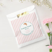 Pink Green Bakery Logo Product Packaging Bag Geschenktütchen (Versiegelt)