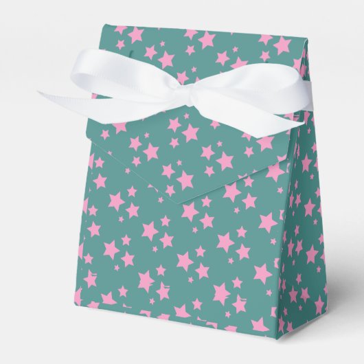 Pink Green Blue Aquamarin Stars Modernes Design Geschenkschachtel (Vorderseite)