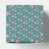 Pink Green Blue Aquamarin Stars Modernes Design Geschenkschachtel (Oben)