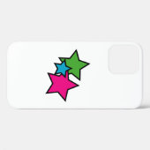 Pink Green Blue Black Stars Case-Mate iPhone Hülle (Rückseite (Horizontal))