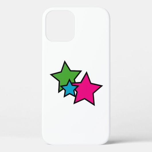 Pink Green Blue Black Stars Case-Mate iPhone Hülle (Rückseite)