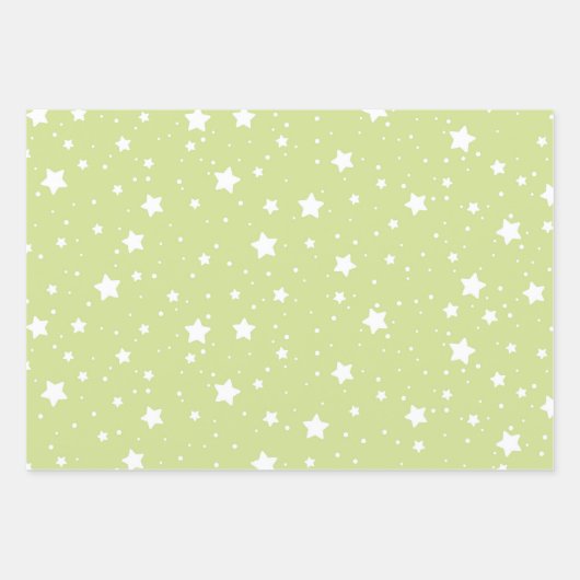 Pink Green Blue Wrapping Paper - Star Design Geschenkpapier Set (Vorderseite 2)