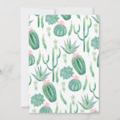 Pink Green Cactus Taco 'Bout A Baby Shower Einladung (Rückseite)