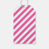 Pink & Green Candy Cane Weihnachtsmarken Geschenkanhänger (Rückseite)