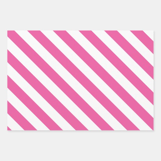 Pink & Green Candy Cane Weihnachtswrapping Paper Geschenkpapier Set (Vorderseite 2)