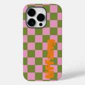 Pink Green Checked Phone Case (Rückseite)