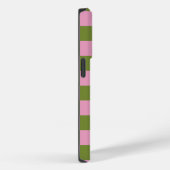 Pink Green Checked Phone Case (Rückseite / Rechts)
