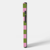 Pink Green Checked Phone Case (Rückseite / Links)