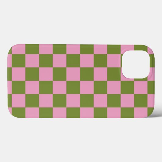 Pink Green Checkered Gingham Pattern Case-Mate iPhone Hülle (Rückseite (Horizontal))