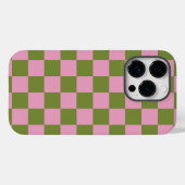 Pink Green Checkered Gingham Pattern Case-Mate iPhone Hülle (Rückseite (Horizontal))