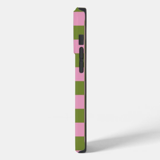 Pink Green Checkered Gingham Pattern Case-Mate iPhone Hülle (Rückseite / Links)