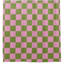 Pink Green Checkered Gingham Pattern