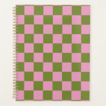 Pink Green Checkered Gingham Pattern Planer<br><div class="desc">Pink Green Checkered Gingham Pattern</div>