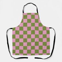 Pink Green Checkered Gingham Pattern