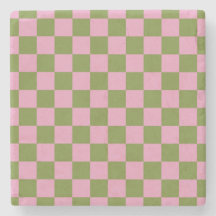 Pink Green Checkered Gingham Pattern