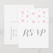 Pink Green Confetti Response Postkarte (Vorne/Hinten)