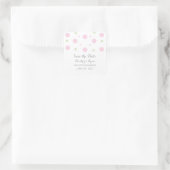 Pink Green Confetti Save the Date Stickers (Tasche)