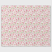 Pink & Green Coquette Summer Beach Vacation Geschenkpapier (Flach)