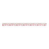 Pink & Green Coquette Summer Beach Vacation Ripsband (Vorderseite)