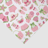 Pink & Green Coquette Summer Beach Vacation Seidenpapier (Ausschnitt)