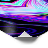 Pink Green Cosmic Spectacular Perfektes Poster (Ecke)