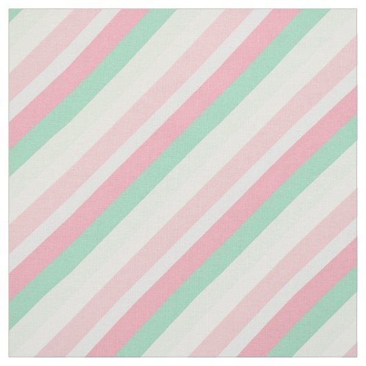 Pink Green Diagonal Stripe Muster Stoff (Muster)