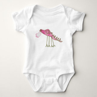 Pink & Green Dragon Baby Bodysuit Baby Strampler