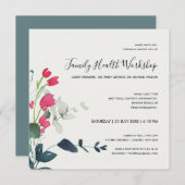 PINK GREEN FAUNA EUCALYPTUS WREATH WORKSHOP EVENT EINLADUNG (Vorne/Hinten)