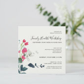 PINK GREEN FAUNA EUCALYPTUS WREATH WORKSHOP EVENT EINLADUNG (Stehend Vorderseite)