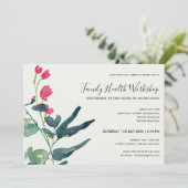 PINK GREEN FAUNA EUCALYPTUS WREATH WORKSHOP EVENT EINLADUNG (Stehend Vorderseite)