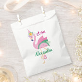 Pink Green Flamingo & Watermelon Tropical Birthday Geschenktütchen (Ausgeschnitten)