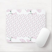 Pink Green Floral Vines Flowers Mouse Pads Mousepad (Mit Mouse)