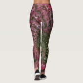 Pink Green Fractal Art Leggings (Rückseite)