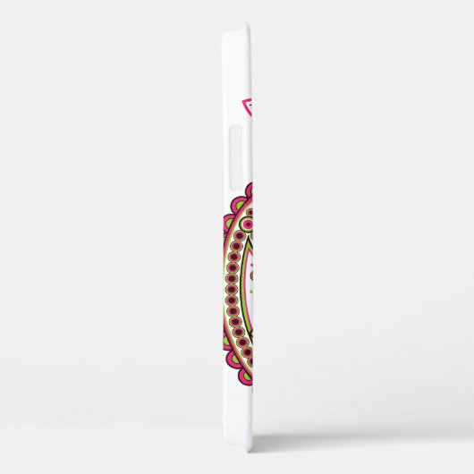 Pink Green Funky Paisley Personalisiert Case-Mate iPhone Hülle (Rückseite / Rechts)