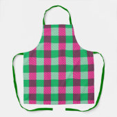 Pink Green Gingham Karo Design Schürze (Vorderseite)