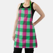Pink Green Gingham Karo Design Schürze (InSitu)