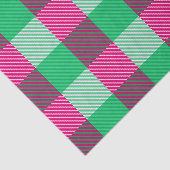 Pink Green Gingham Karo Design Seidenpapier (Ausschnitt)