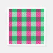 Pink Green Gingham Karo Design Serviette (Vorderseite)