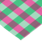 Pink Green Gingham Karo Design Tischdecke (Schrägansicht)