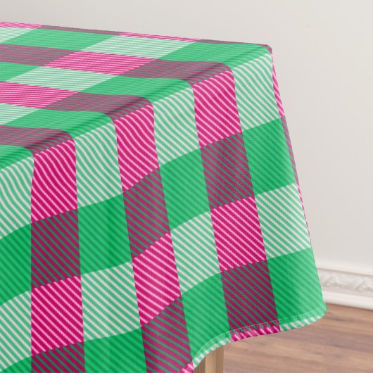 Pink Green Gingham Karo Design Tischdecke