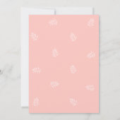 Pink Green Gold Floral Rose Wedding  Einladung (Rückseite)