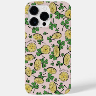 Pink Green & Gold St Patrick's Lucky You Kleeblatt Case-Mate iPhone 14 Pro Max Hülle