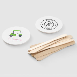 Pink Green Golf Cart Personalisiert lustig Fächer