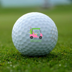 Pink & Green Golf Cart Personalisierte Golfplätze Golfball