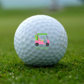 Pink & Green Golf Cart Personalisierte Golfplätze Golfball