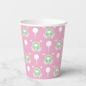 Pink & Green - Golf League Party Cup Pappbecher (Rückseite)